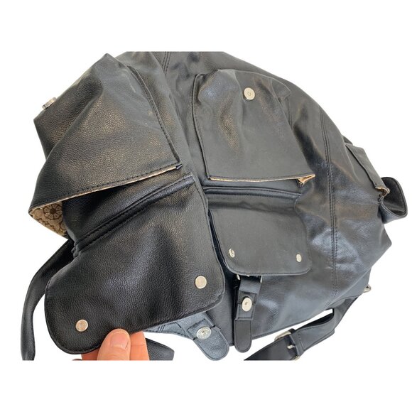 VTG Marc By Marc Jacobs Black Utility Cargo Workwear Work Leather Bag Crossbody - Picture 9 of 16